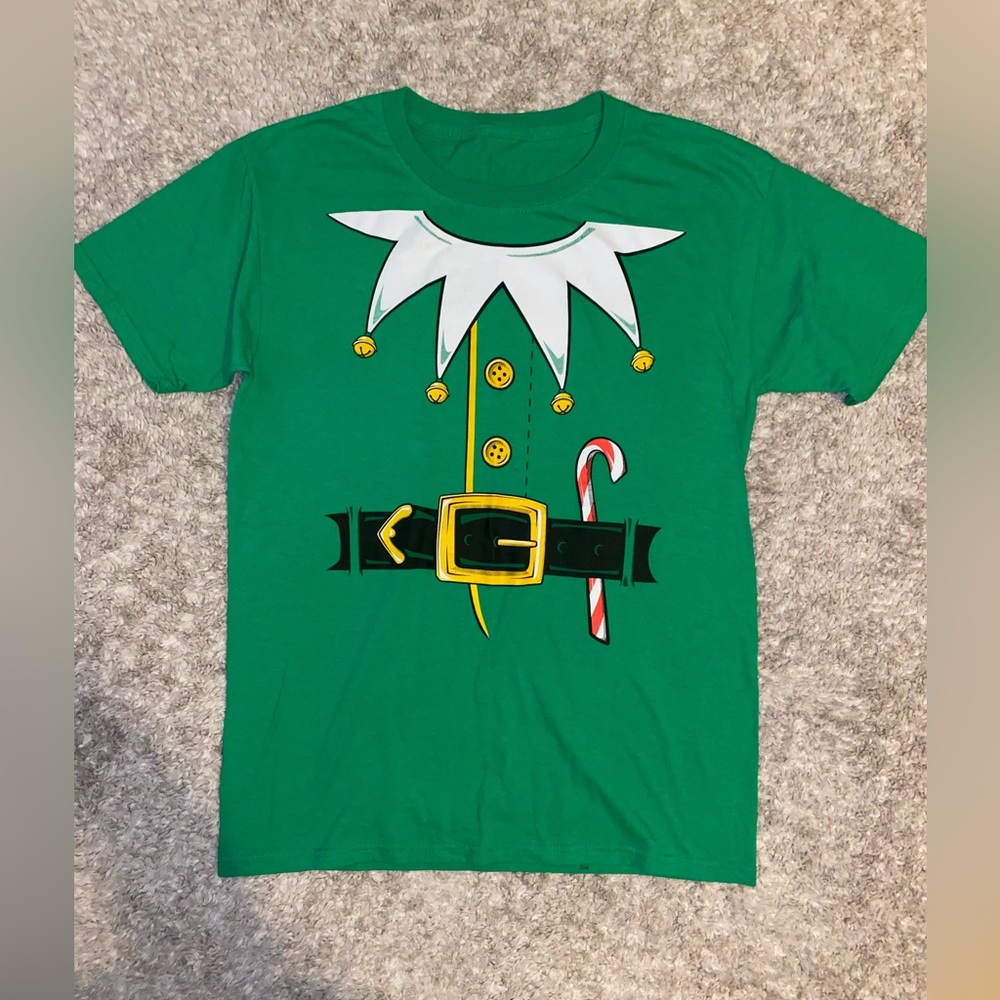 Kids Elf Costume T-Shirt- Large
